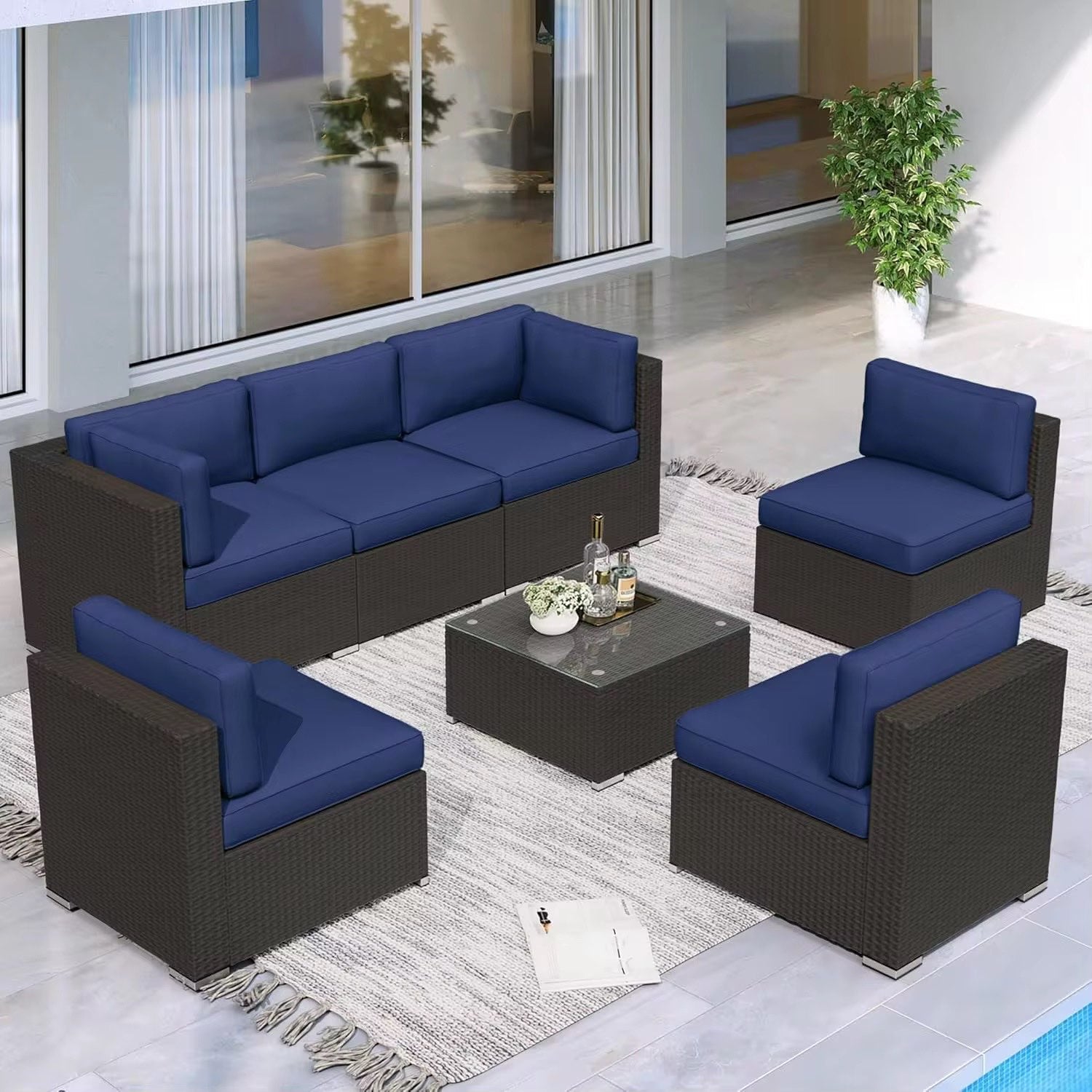 7-Piece Outdoor Patio Furniture Sets