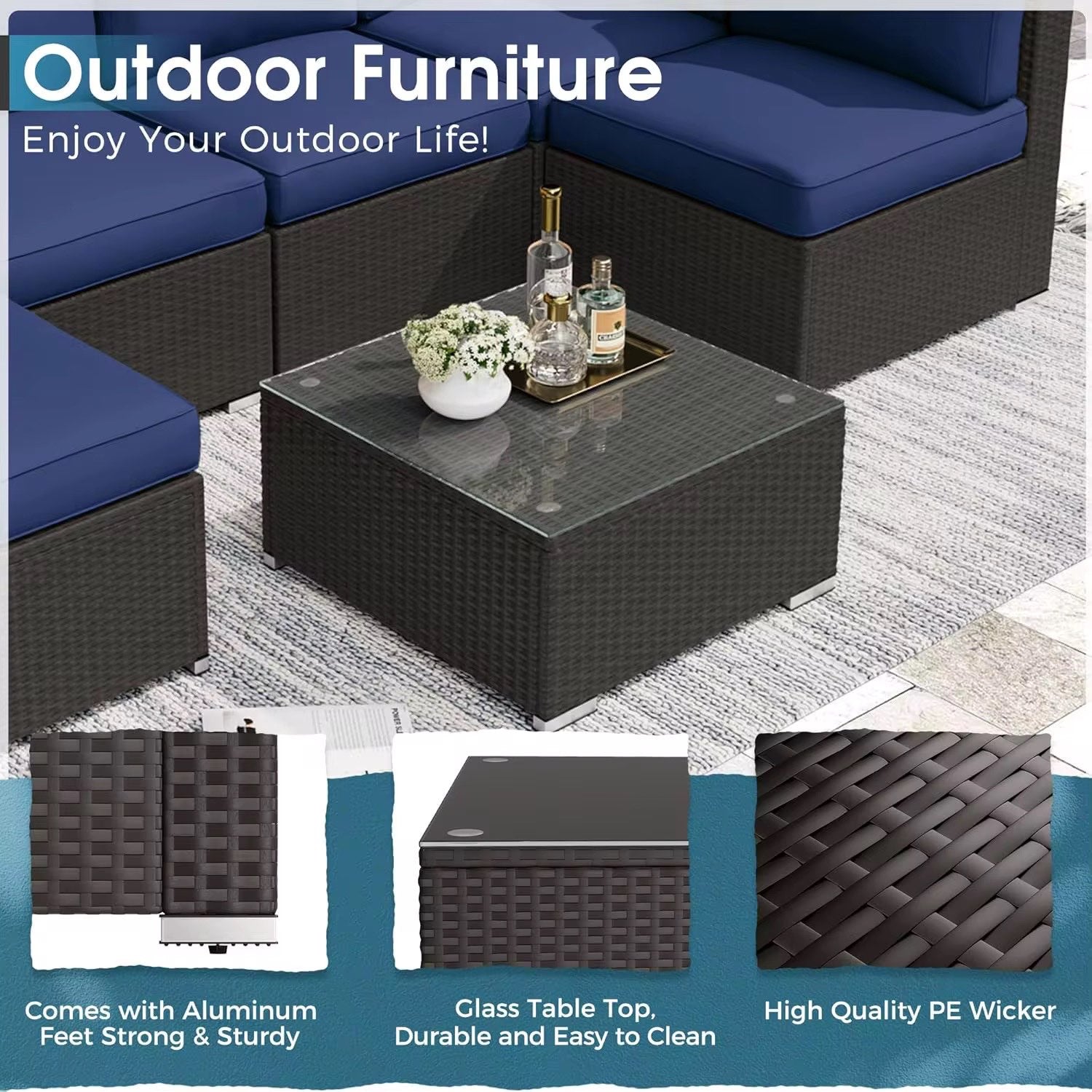 7-Piece Outdoor Patio Furniture Sets