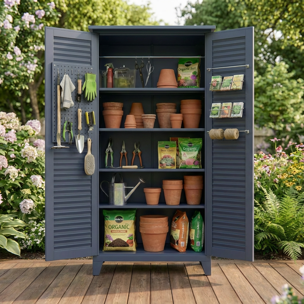 Dual-Door Utility Storage Cabinet
