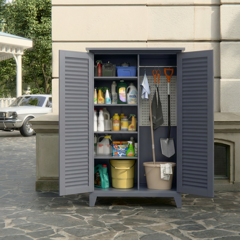 Dual-Door Utility Storage Cabinet